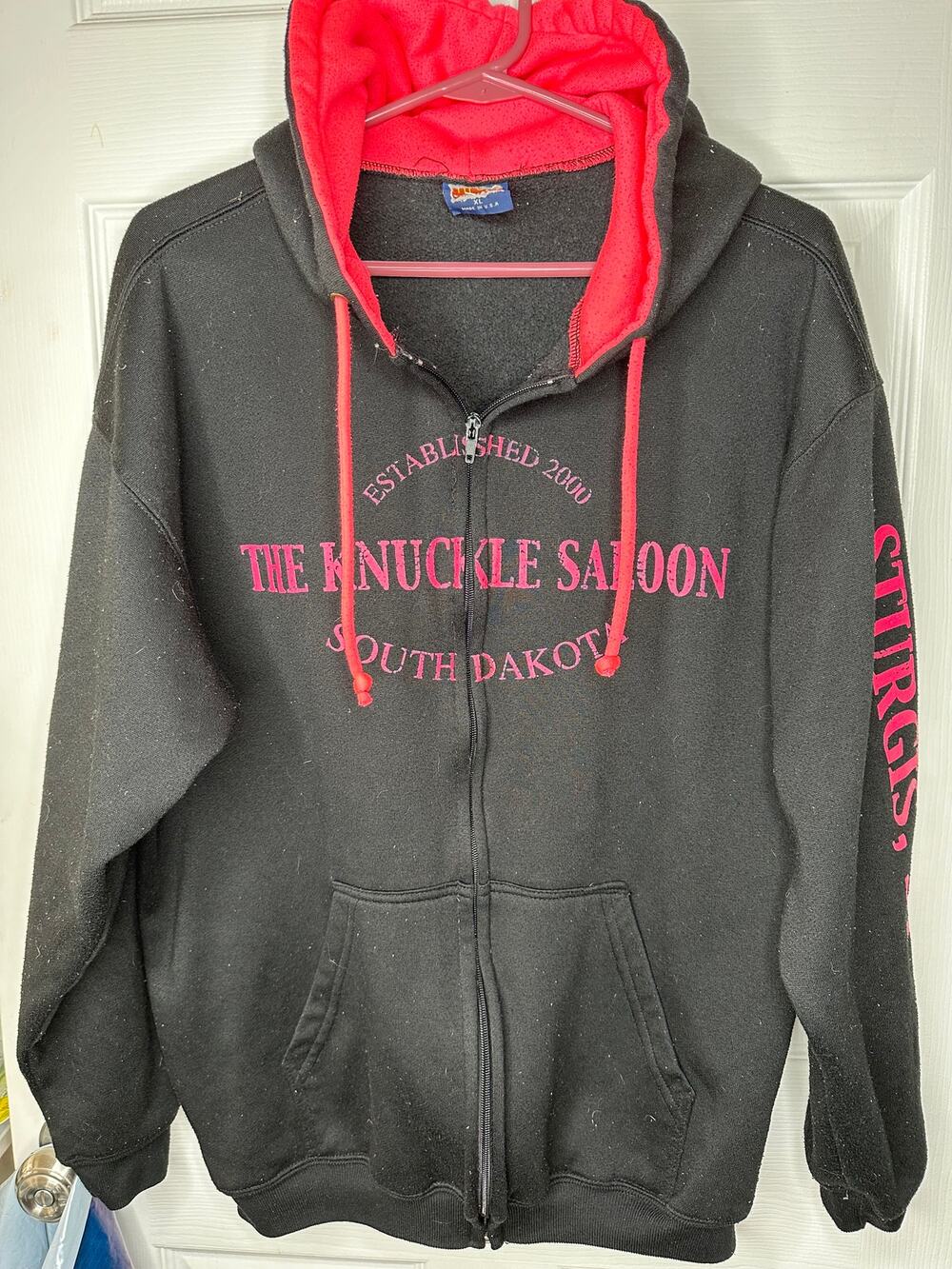 Sturgis Knuckle Saloon Sweat Jacket Sz XL made in usa